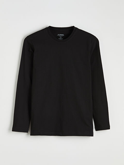 LCWAIKIKI Classic Bisiklet Yaka Uzun Kollu Erkek Tişört - S6I075Z8-CVL