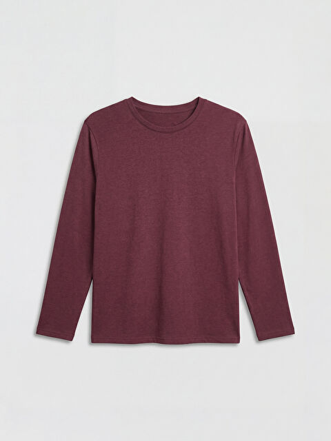 LCWAIKIKI Classic Мужская футболка с длинным рукавом и круглым вырезом - S6I075Z8-H6G