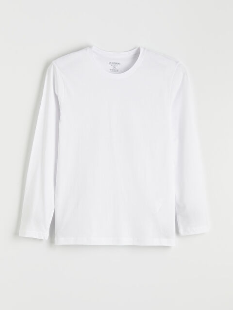 LCWAIKIKI Classic Bisiklet Yaka Uzun Kollu Erkek Tişört  - S6I075Z8-Q6K