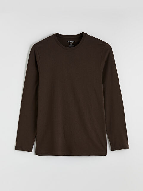 LCWAIKIKI Classic Bisiklet Yaka Uzun Kollu Erkek Tişört - S6I075Z8-YKY