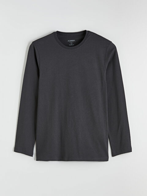 LCWAIKIKI Classic Bisiklet Yaka Uzun Kollu Erkek Tişört - S6I075Z8-YKZ