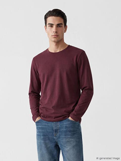 LCWAIKIKI Classic Men's Long-Sleeve Crew Neck T-Shirt