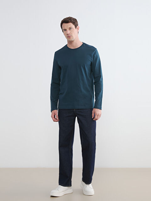 LCWAIKIKI Classic Bisiklet Yaka Uzun Kollu Erkek Tişört - S6I075Z8-QT0