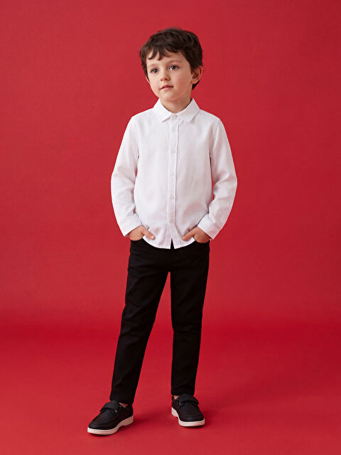 LCW Kids  Slim Fit Gabardin Erkek Çocuk Pantolon - S6I086Z1-RQL