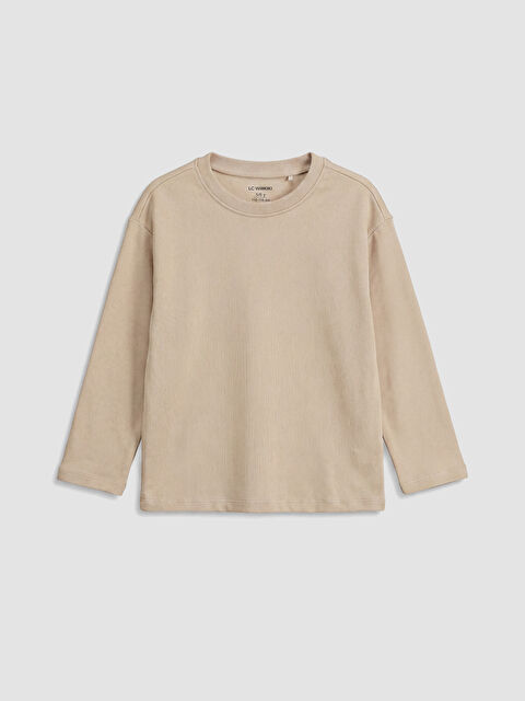 LCW baby Jungen T-Shirt mit Rundhalsausschnitt und langen Ärmeln