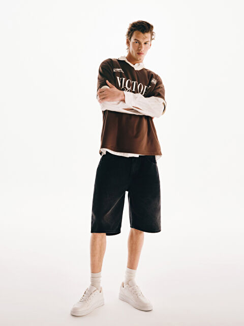 XSIDE Loose Fit Erkek Jean Şort - S6I236Z8-326