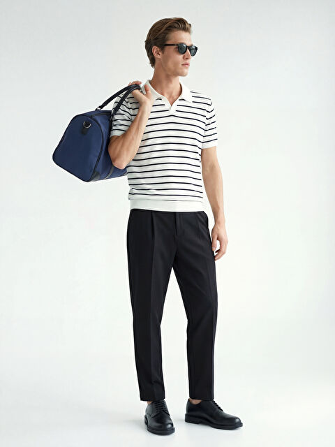 SOUTHBLUE Polo Yaka Çizgili Erkek Triko Kazak - S6I292Z8-SZ5