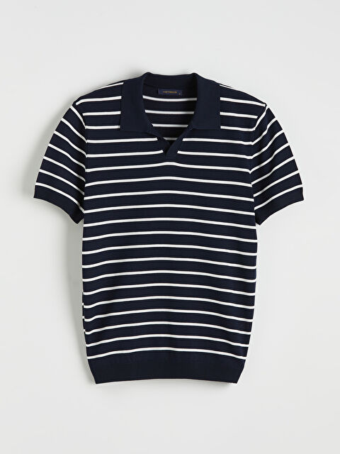 SOUTHBLUE Polo Yaka Çizgili Erkek Triko Kazak - S6I292Z8-LGS