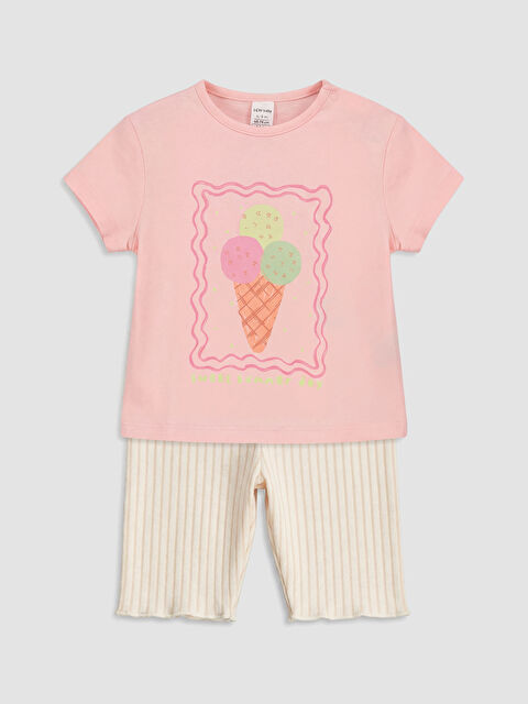 LCW baby Ice Cream Printed Baby Girls' Set