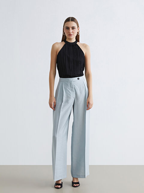 LCW ECO Yüksek Bel Geniş Paça Kadın Pantolon - S6I449Z8-8UX