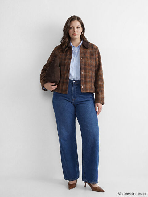 LCW STUDIO Кең пішімді әйелдер джинсы - S6I452Z8-H45