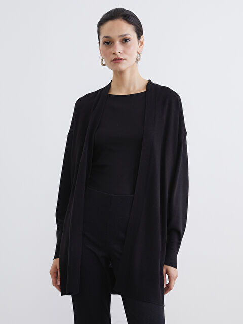 LCW Modest Shawl Collar Women's Knitwear Cardigan - S6I488Z8-CVL