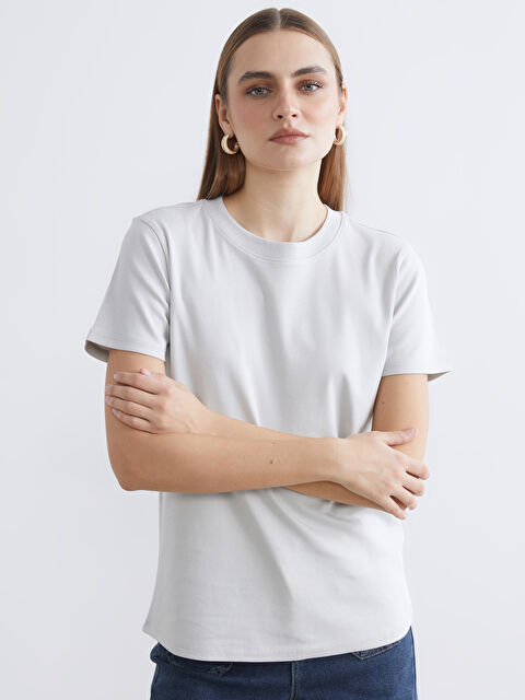 LCWAIKIKI Basic Crew Neck Women's T-Shirt - S6I494Z8-G6V