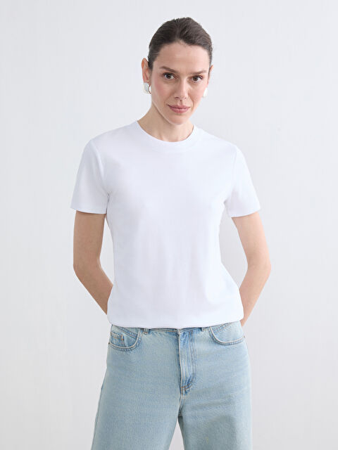 LCW EVERYDAY Crew Neck Women's T-Shirt - S6I494Z8-Q6K