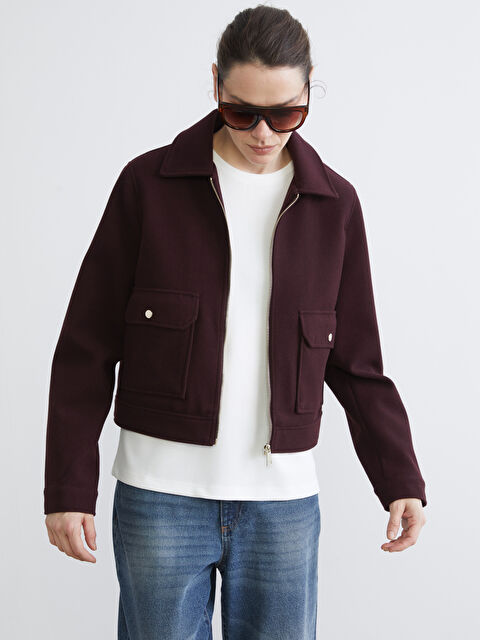 LCWAIKIKI Classic Shirt Collar Women's Cachet Jacket - S6I504Z8-HHD