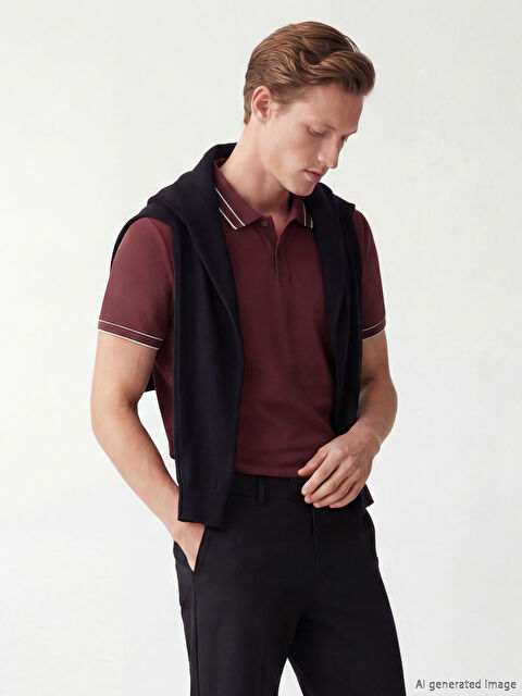 SOUTHBLUE Polo Yaka Dokulu Erkek Tişört