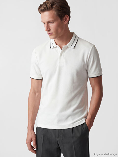 SOUTHBLUE Polo Yaka Dokulu Erkek Tişört