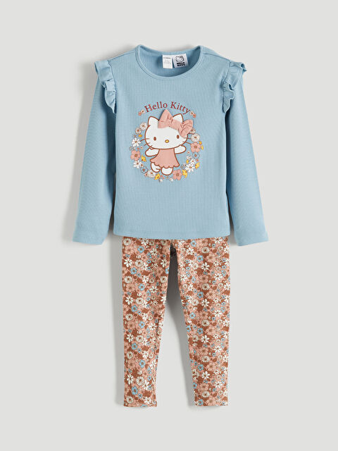 LCW Kids Hello Kitty majica sa printom i komplet helanki za devojčice - S6I519Z1-FFJ
