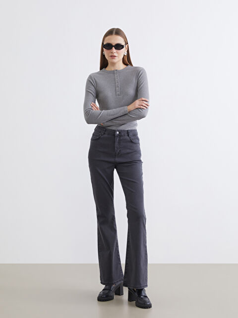 LCW ECO Flare Kadın Jean Pantolon - S6I533Z8-326