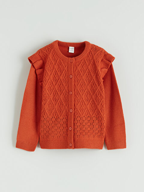LCW Kids NARANDŽASTA Kardigan Devojka - S6I546Z1-CXD