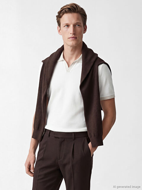 SOUTHBLUE  Polo Yaka Strüktürlü Erkek Tişört - S6I558Z8-R9J