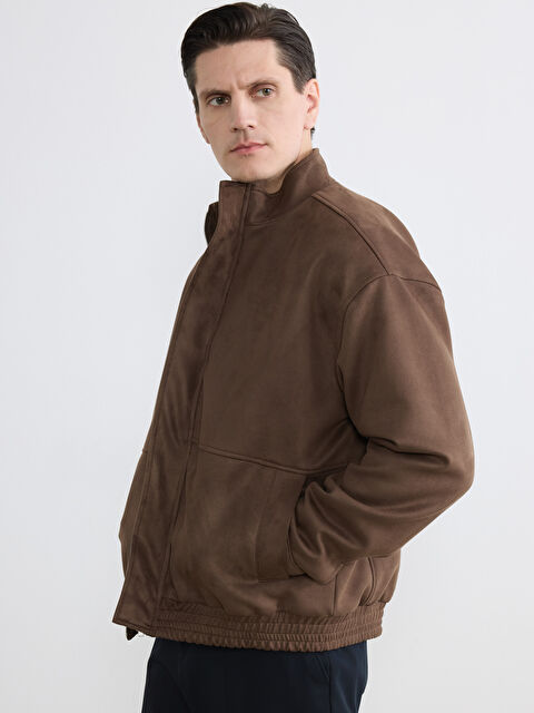 LCW Vision Standart Kalıp Dik Yaka Erkek Süet Mont - S6I566Z8-R3B