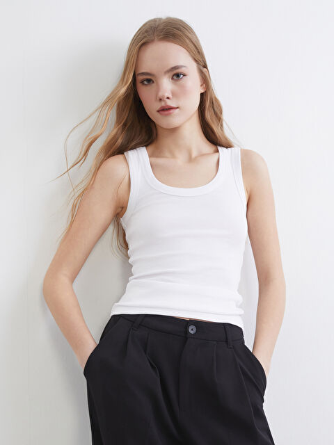 XSIDE Woman WHITE Tank Top - S6I572Z8-Q6K