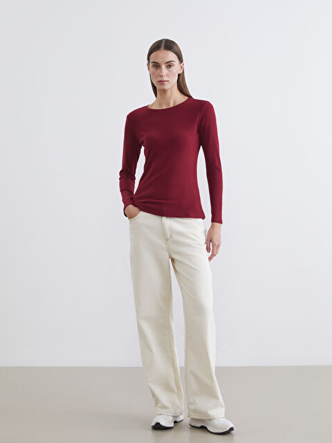 LCWAIKIKI Basic BORDO Bodi majica Žena - S6I646Z8-92F