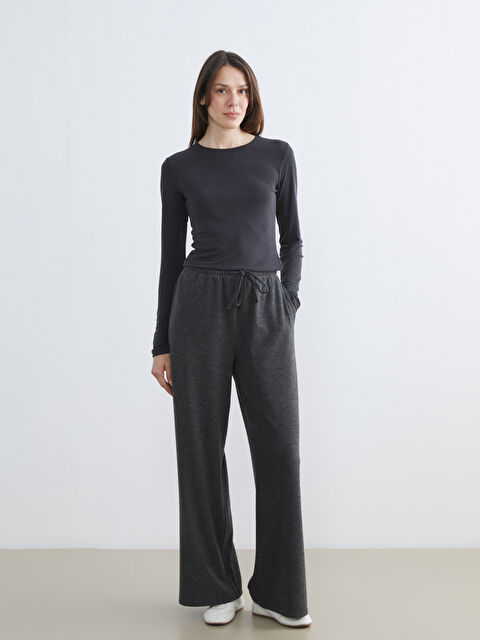 LCWAIKIKI Classic Women's Wide Leg Sweatpants with Elastic Waistband - S6I707Z8-CWN