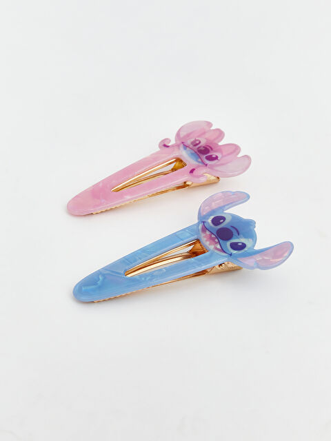 LCW ACCESSORIES Stitch Figured Girl Hair Clip Set 2-Pack - S6I714Z4-M0T
