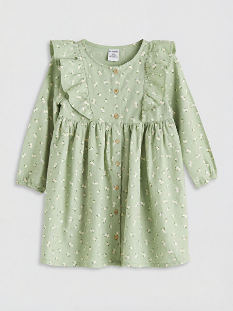 LCW Kids Girl GREEN Dress - S6I746Z1-LRR