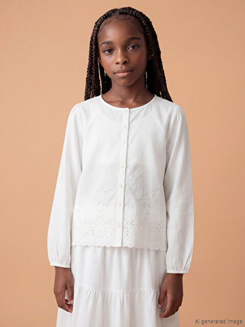 LCW Kids Fisto Detaylı Kız Çocuk Gömlek