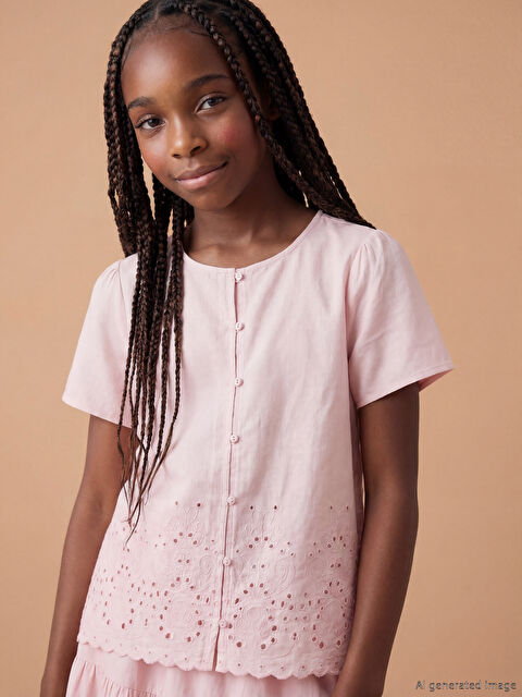 LCW Kids Fisto Detaylı Kız Çocuk Gömlek