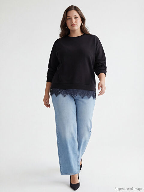 LCW ECO Wideleg Kadın Jean Pantolon - S6I815Z8-311