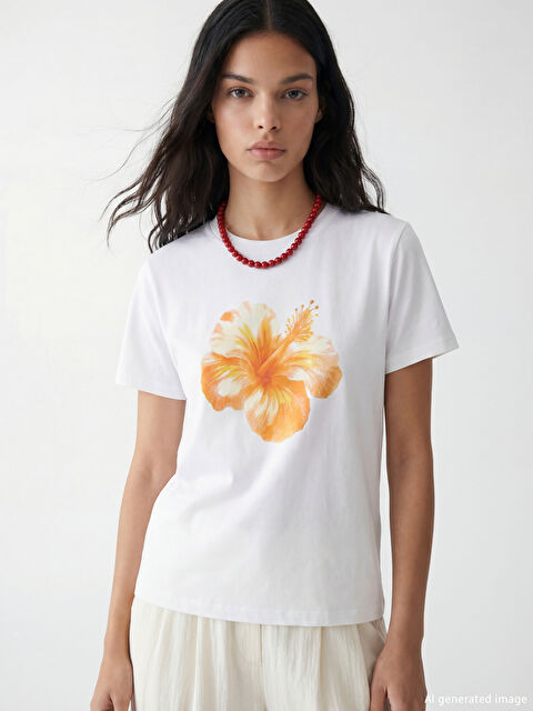 XSIDE Crew Neck Printed Women's T-Shirt - S6I836Z8-Q6K