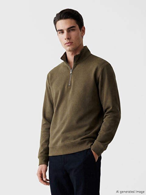 LCW Vision Men's Stand Collar Sweatshirt