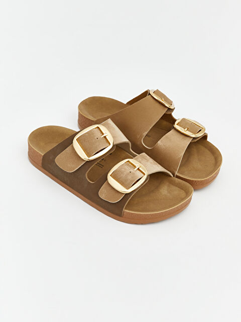 LCW STEPS Çift Bantlı Kalın Tabanlı Kadın Terlik - S6I941Z8-K6V