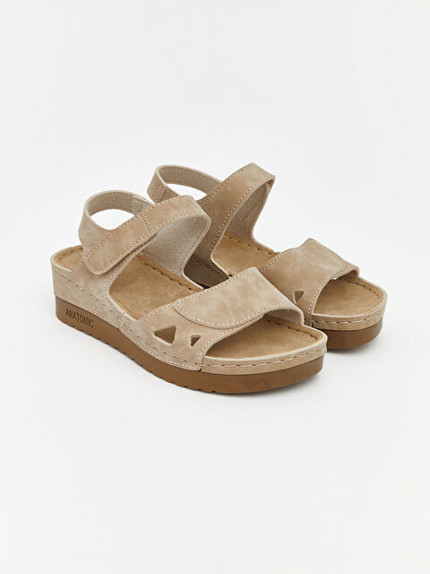 LCW STEPS Süet Görünümlü Kadın Sandalet 