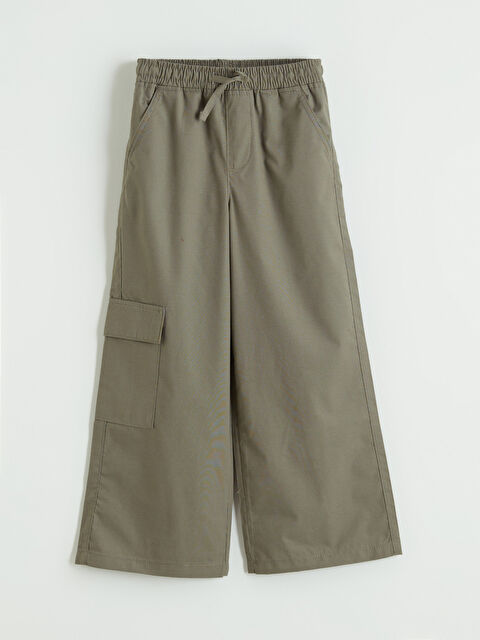 LCW ECO Beli Lastikli Kız Çocuk Kargo Pantolon - S6I952Z4-R1C