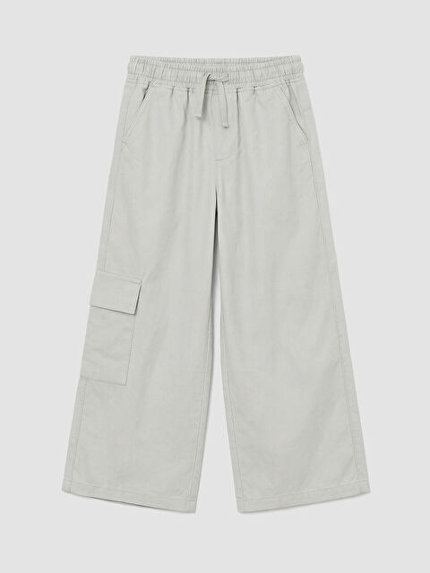 LCW ECO Beli Lastikli Kız Çocuk Kargo Pantolon - S6I952Z4-FKD