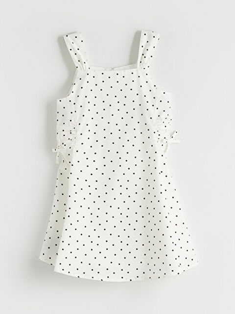 LCW ECO Kare Yaka Puantiyeli Kız Çocuk Elbise - S6I971Z4-LRA