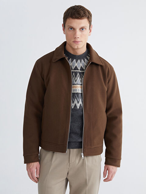 LCW Vision Standart Kalıp Erkek Kaşe Mont - S6I982Z8-R3B