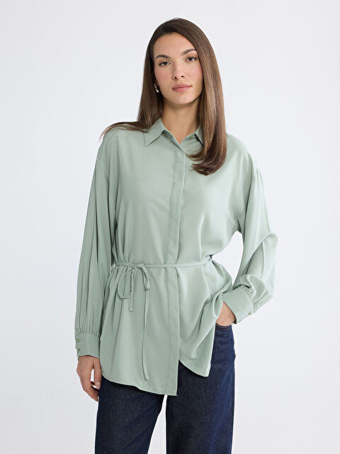 LCW ECO Beli Kuşaklı Kadın Gömlek Tunik - S6IB14Z8-TRH