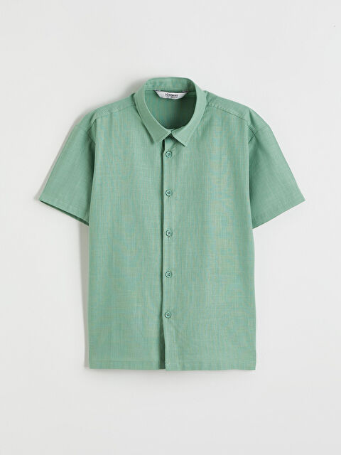 LC WAIKIKI Basic Kısa Kollu Erkek Çocuk Gömlek - S6IB15Z4-1X7