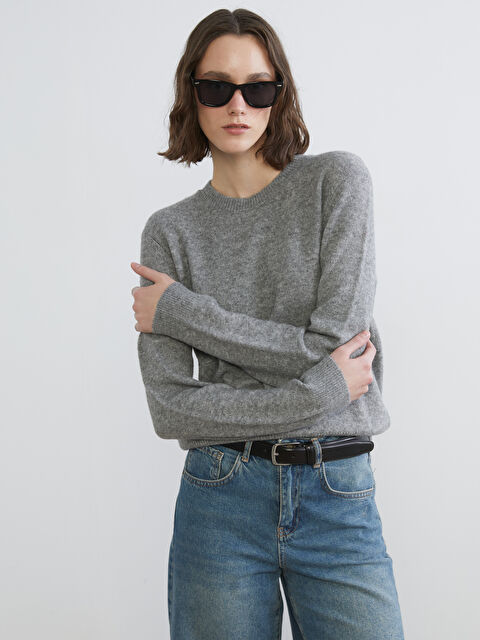 XSIDE Women's Crew Neck Knit Sweater   - S6IB18Z8-LAL