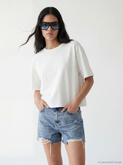 XSIDE Crew Neck Soft Touch Women's T-Shirt - S6IB26Z8-R9J