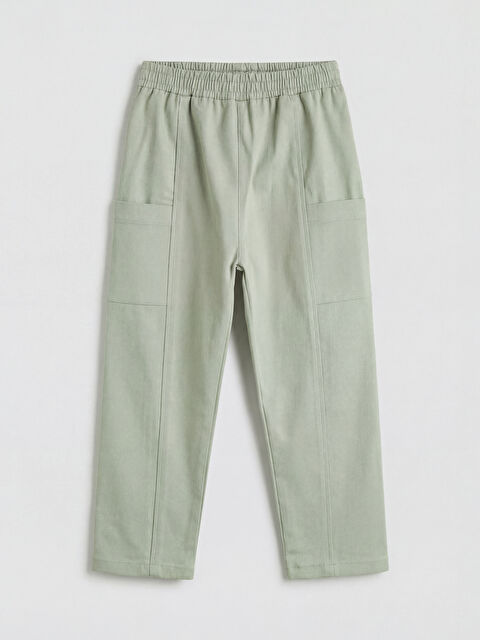 LCW baby Beli Lastikli Erkek Bebek Kargo Pantolon - S6IB89Z1-GGY