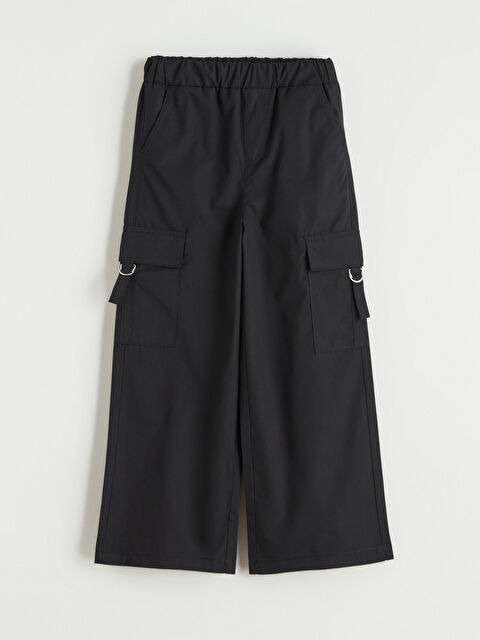 LCW ECO Beli Lastikli Kız Çocuk Kargo Pantolon - S6ID11Z4-CVL