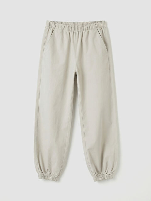 LCW ECO Beli Lastikli Kız Çocuk Jogger Pantolon - S6ID16Z4-FKD