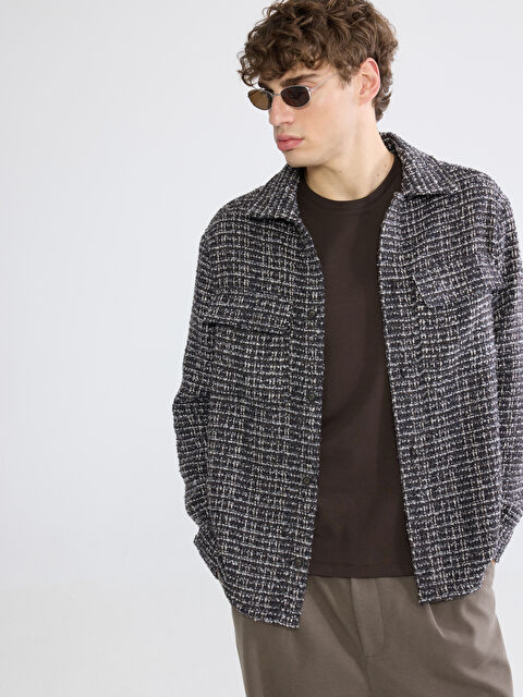 XSIDE Rahat Kalıp Erkek Gömlek Ceket - S6ID38Z8-LLL